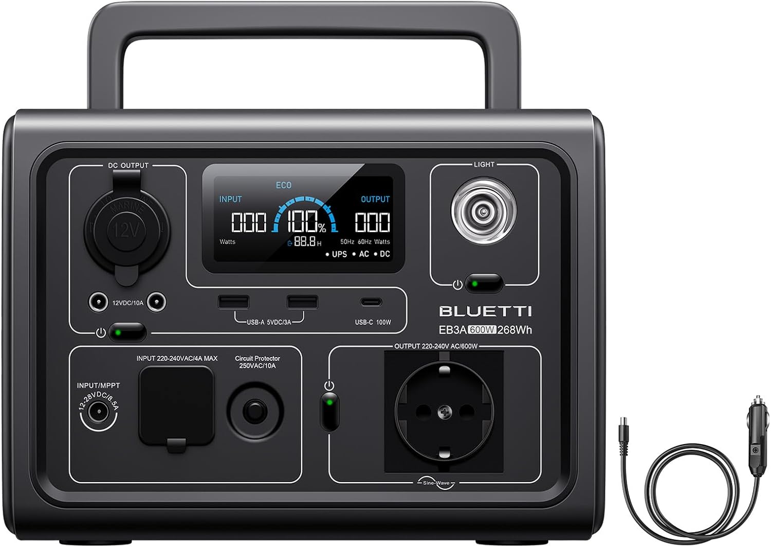 BLUETTI EB3A Generador Solar 268Wh