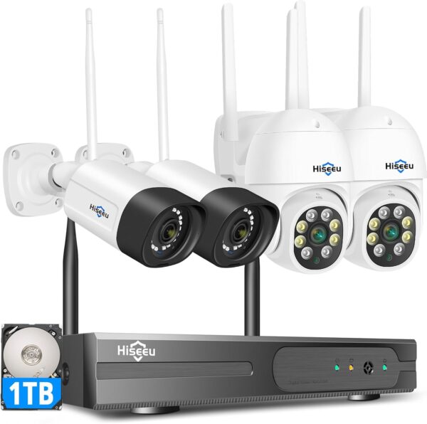 Hiseeu 10CH 5MP Kit de Camara de
