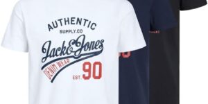 JACK JONES T Shirt 3 Pack Logo