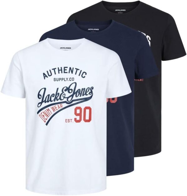 JACK JONES T Shirt 3 Pack Logo