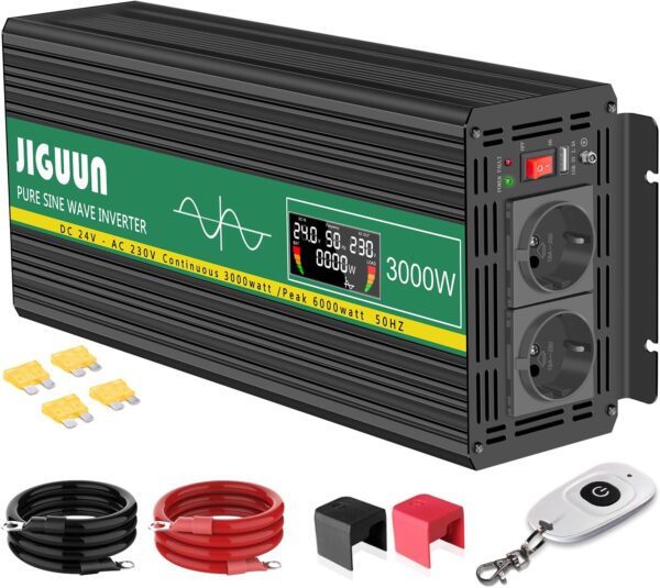 JIGUUN 3000W Inversor 24V 220V Onda JIGUUN 3000W Inversor 24V 220V Onda
