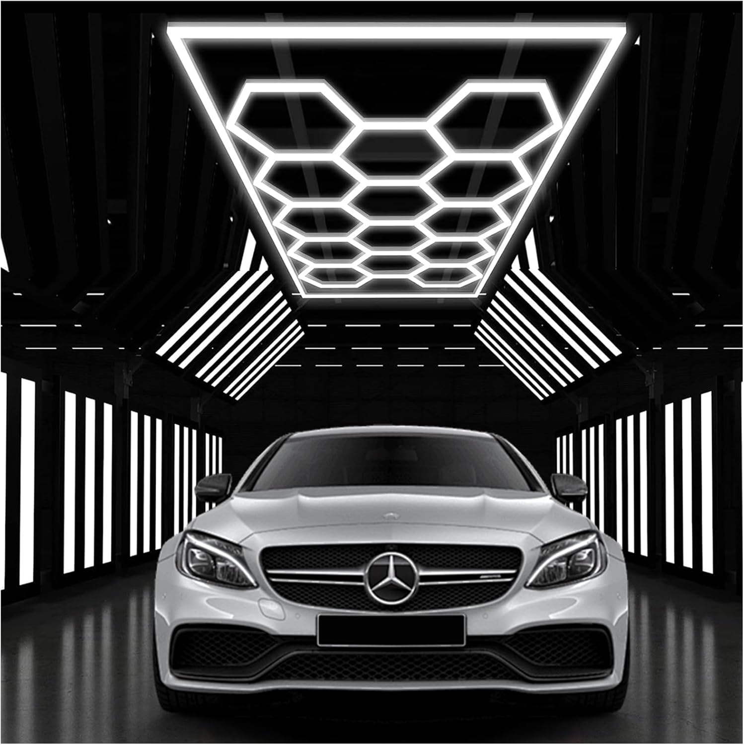 Lámpara techo LED hexagonal