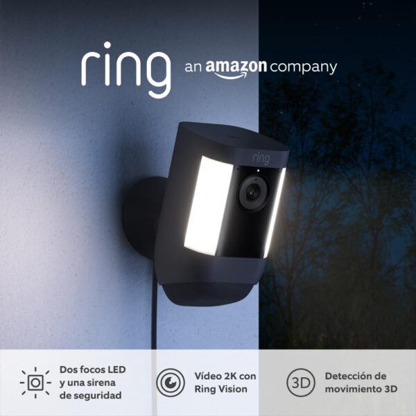 Ring cámara Pro con luces cableada
