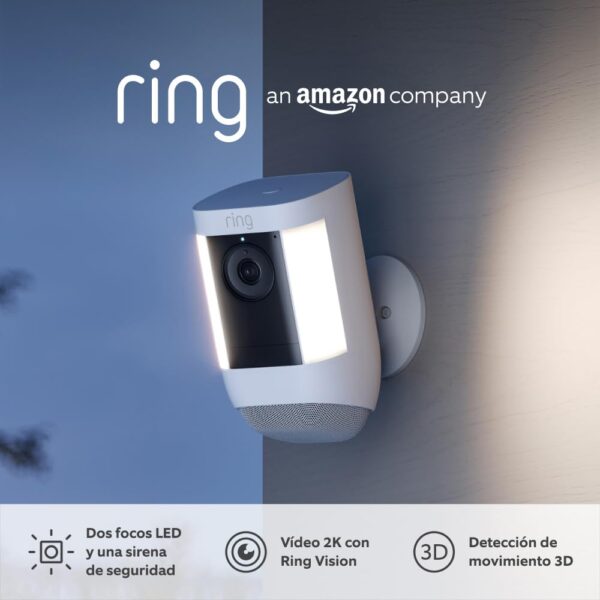 Ring cámara Pro luces batería