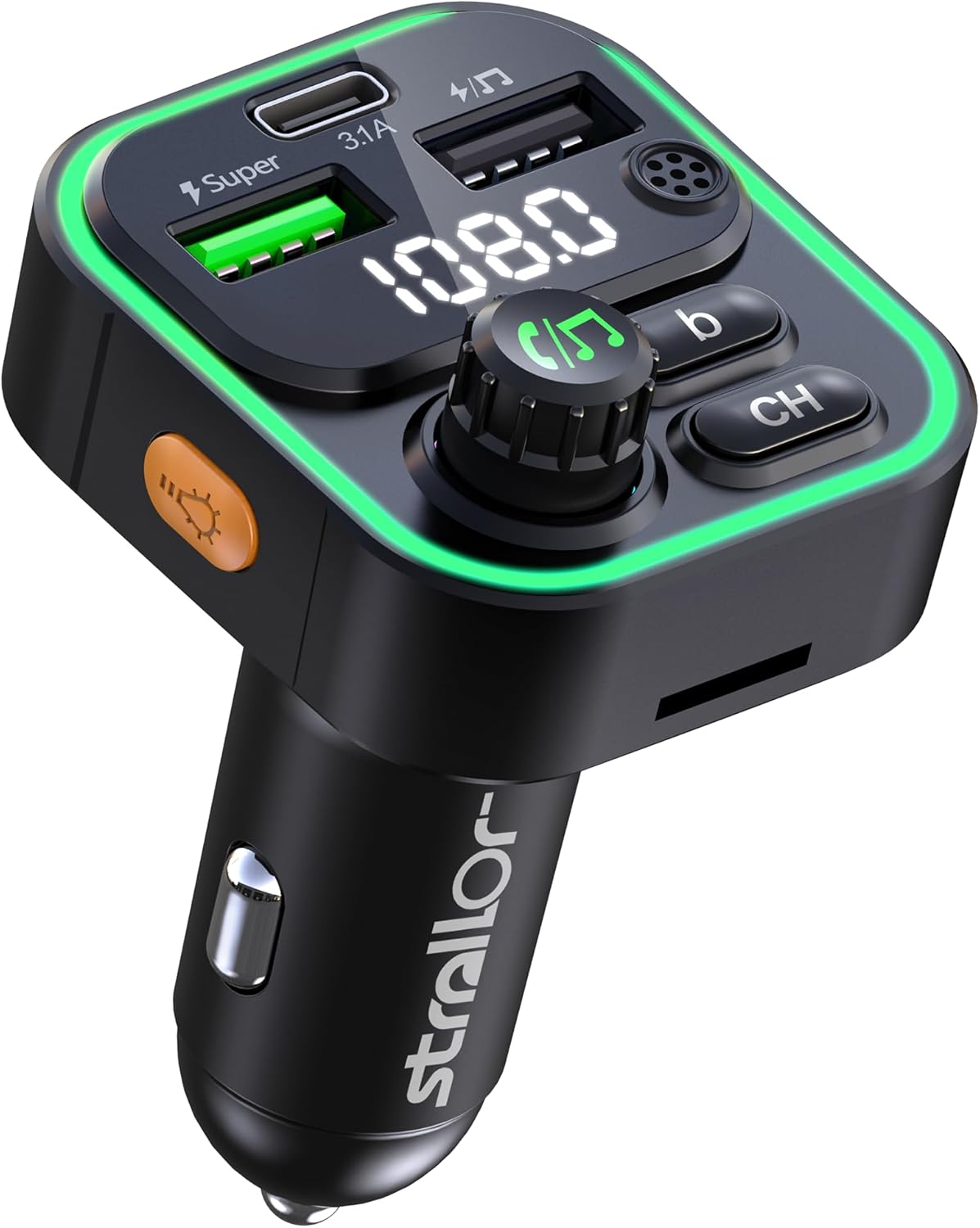 STRALLOR Transmisor FM Bluetooth