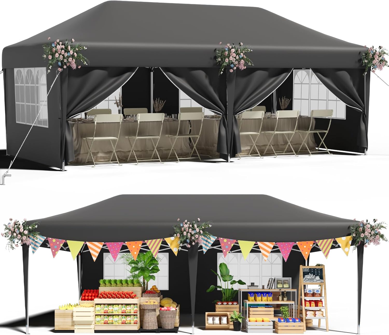 TRIUMPHKEY Carpa Plegable 3x6 con 6 TRIUMPHKEY Carpa Plegable 3x6 6