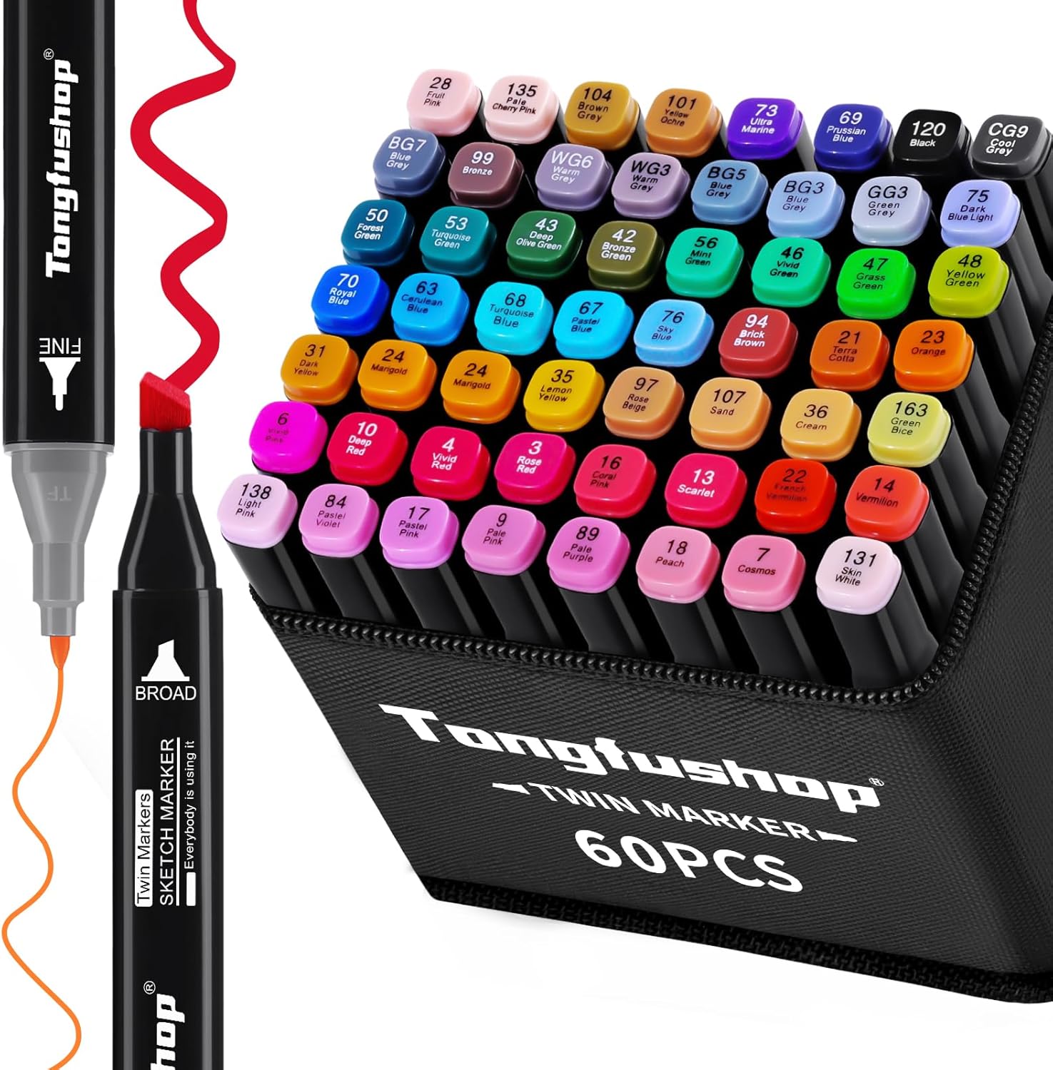 Tongfushop Rotulador 60 Colores