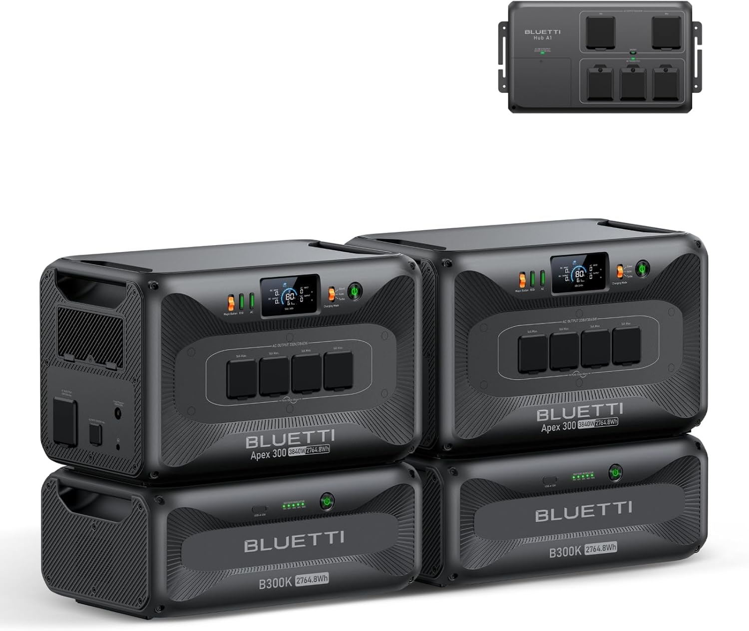 BLUETTI 2 Apex 300 & 2 B300K