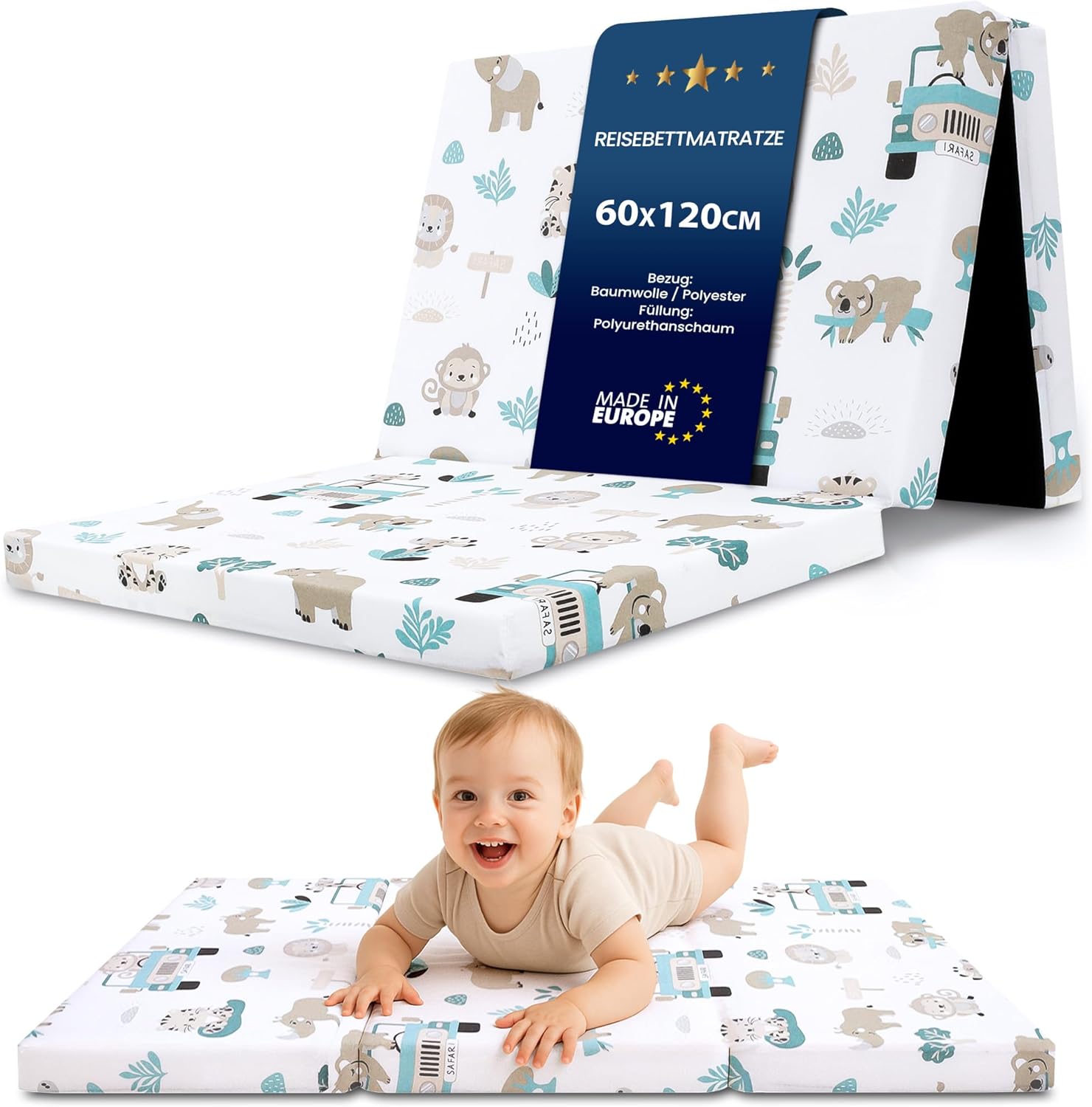 Colchon Cuna Bebe Plegable 120 x 60