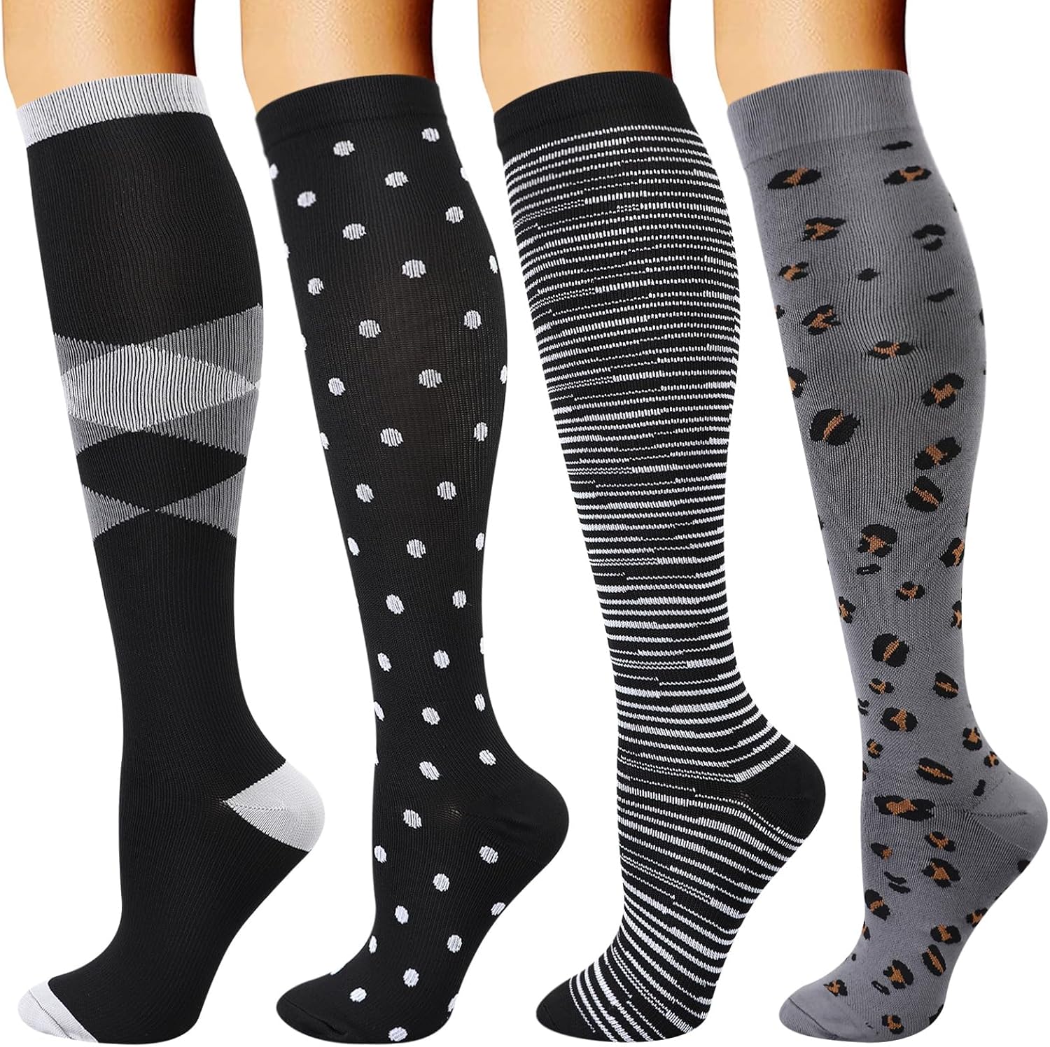 DRESHOW 4 Pares Calcetines de