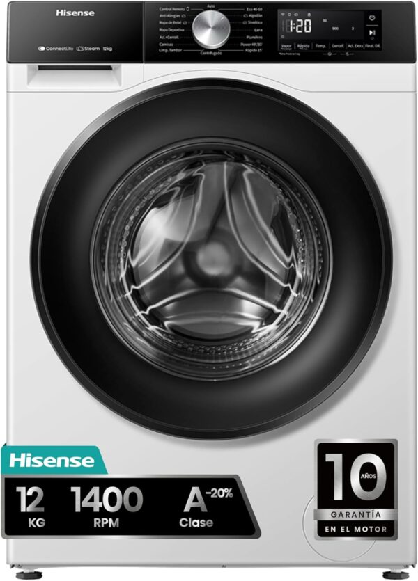 Lavadora 12 Kg Hisense WF3S1243BW3