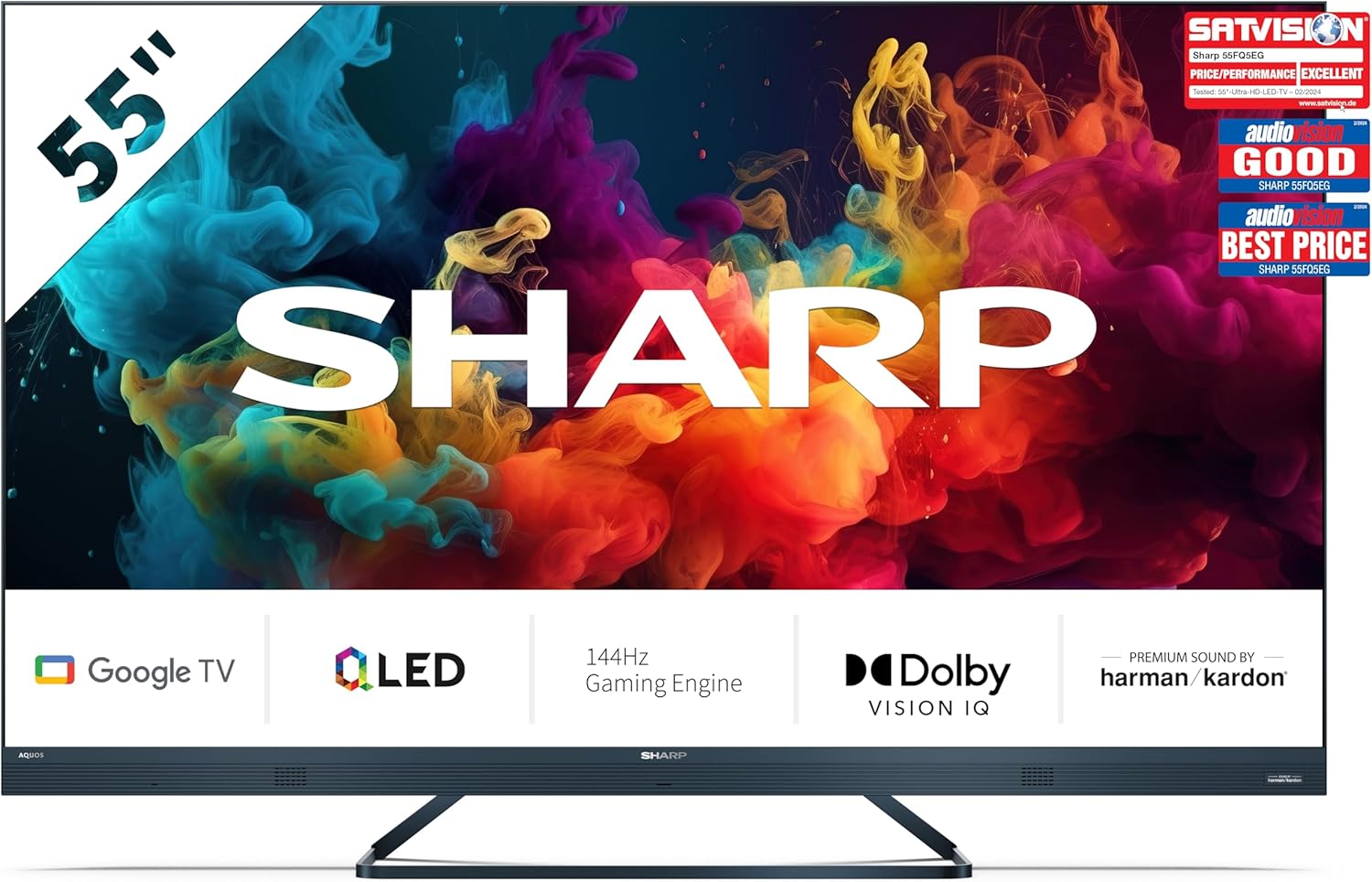 Sharp QLED 144Hz 55FQ5EG  Google
