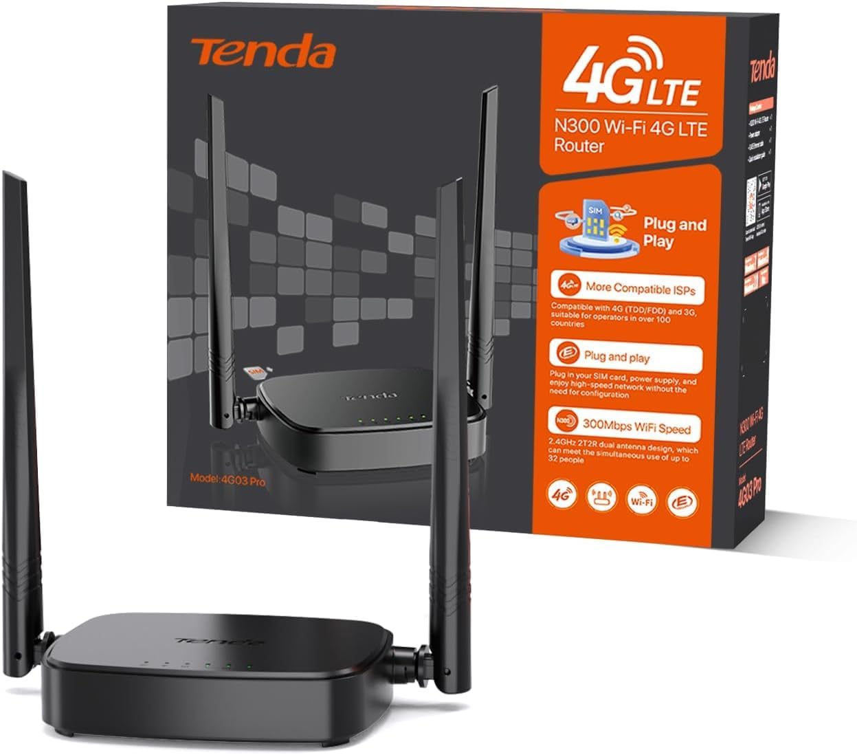 Tenda 4G03 Pro - Router 4G SIM, LTE Tenda 4G03 Pro - Router 4G SIM LTE