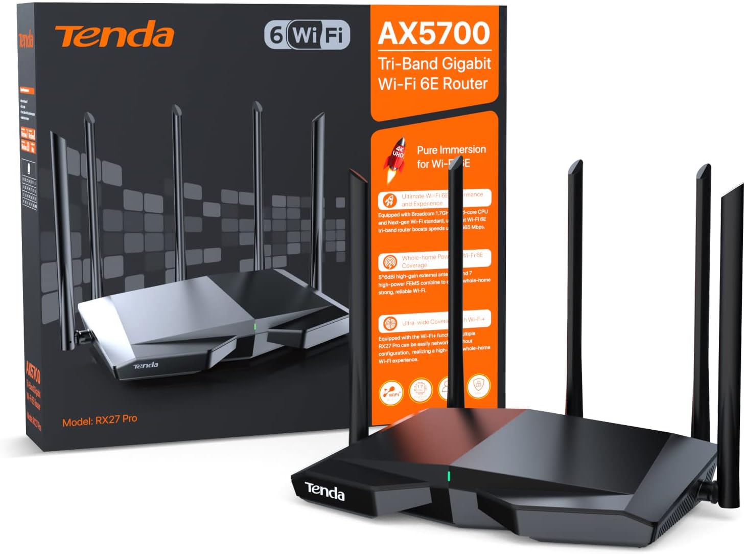 Tenda Router WiFi 6E de Tri-Band Tenda Router WiFi 6E de Tri-Band