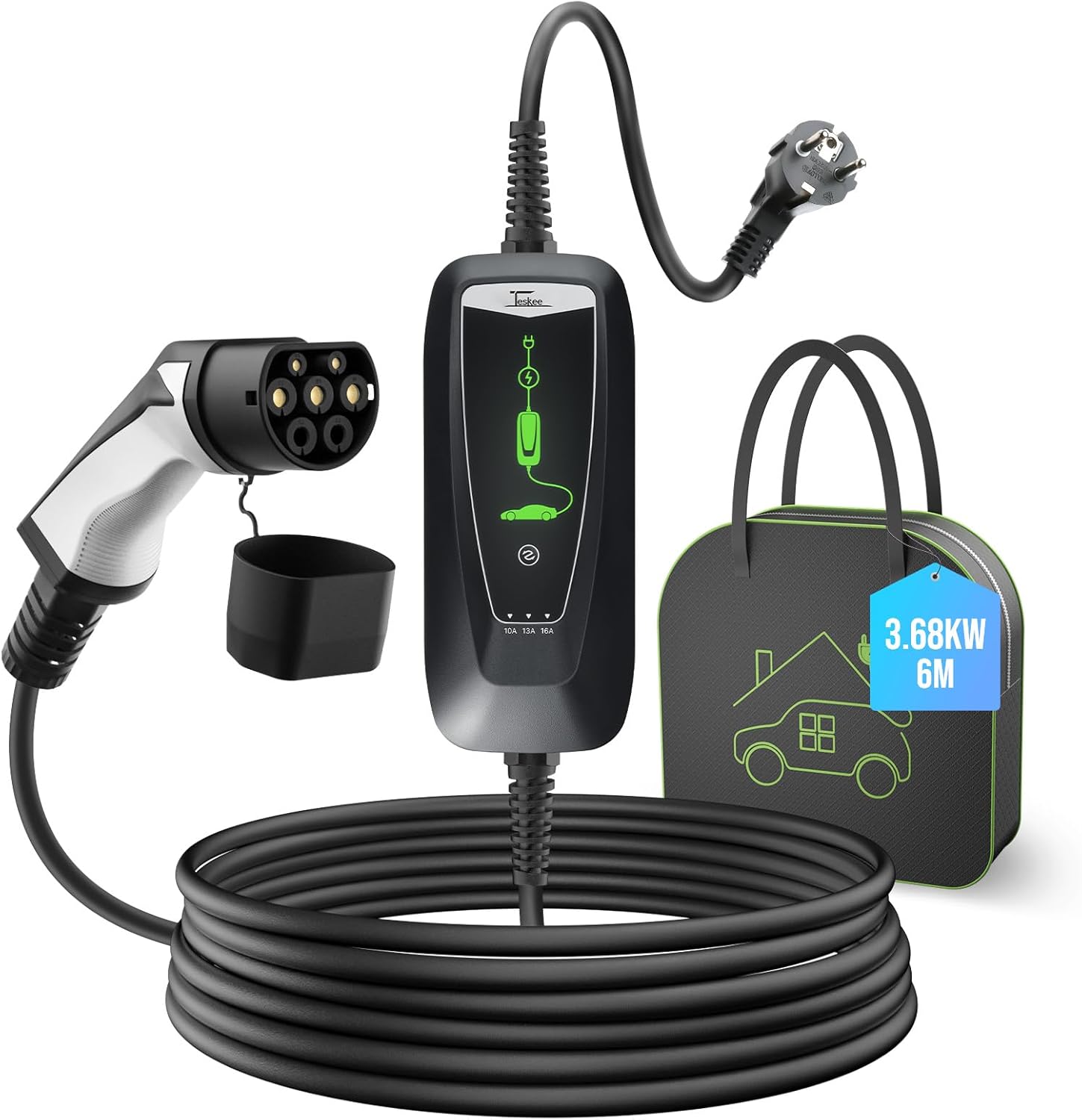 Teskee Cargador EV Tipo 2 portátil