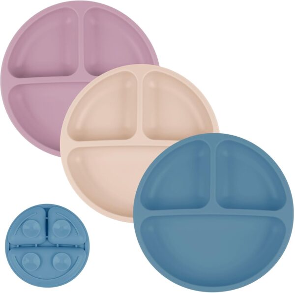 Vicloon Platos para ninos，3 PCS