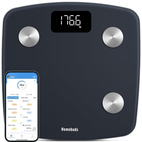 Homebuds Bascula de Baño Digital, Bascula de Baño Digital Homebuds