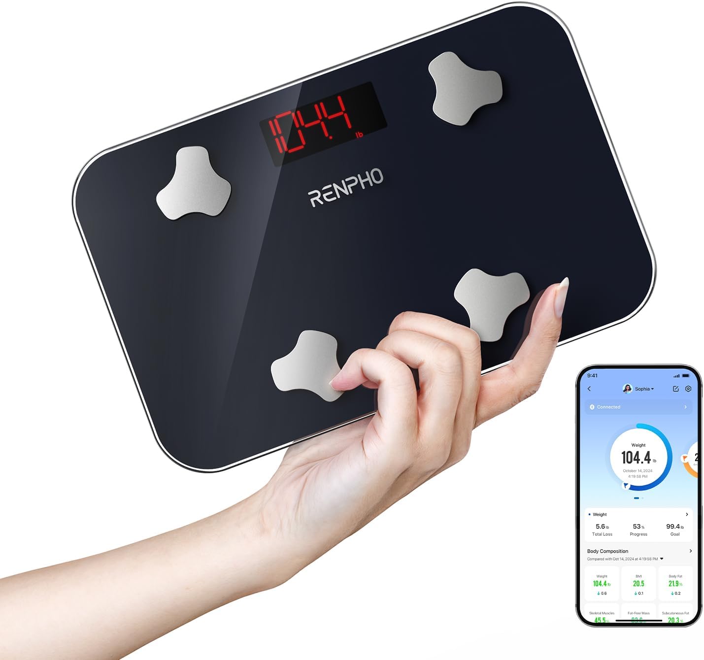 RENPHO Elis Go Mini Báscula Grasa