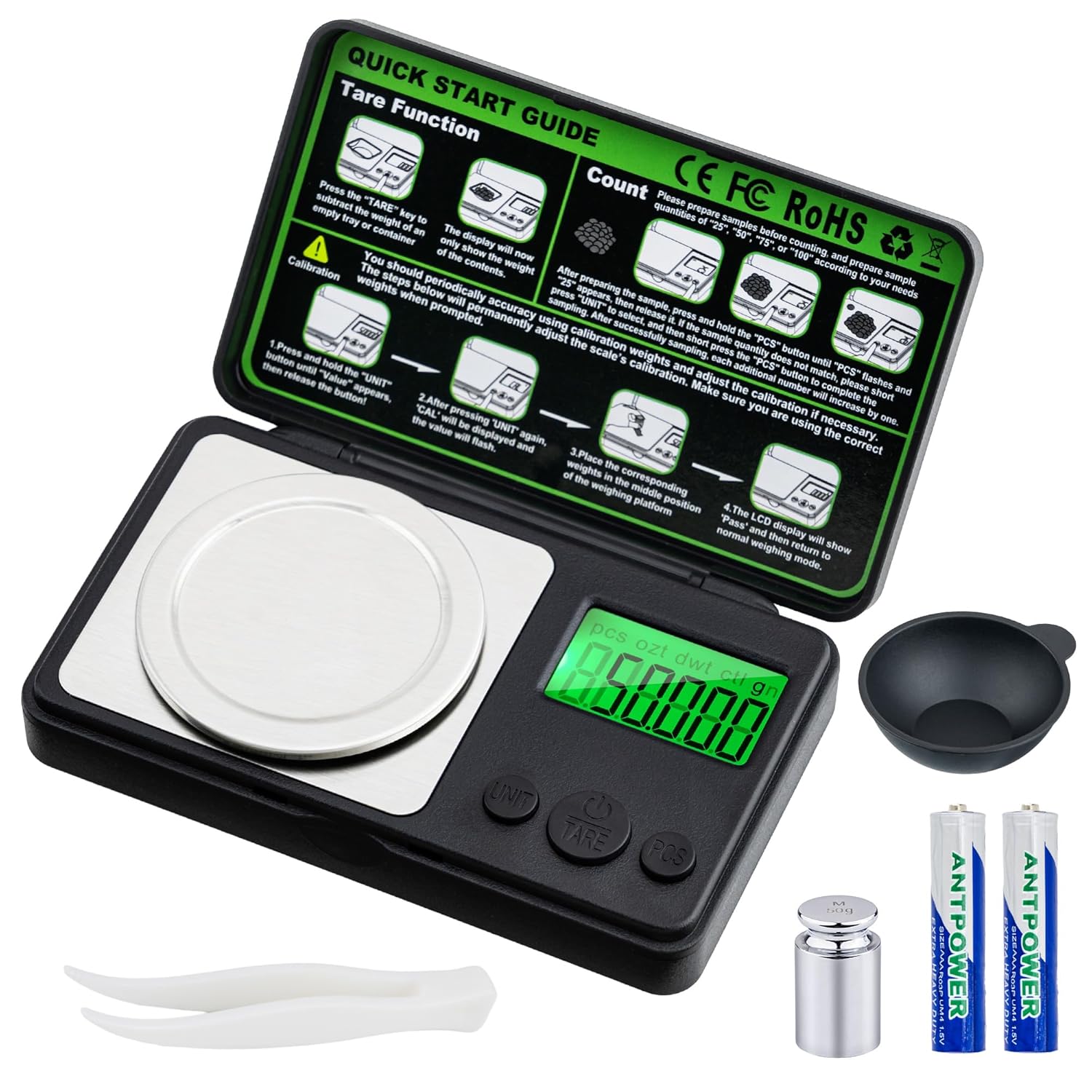 Wigearss Báscula Digital de Alta