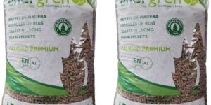 Pack of 2 Wood Pellet Bags 15 kg Pack of 2 Wood Pellet Bags 15 kg