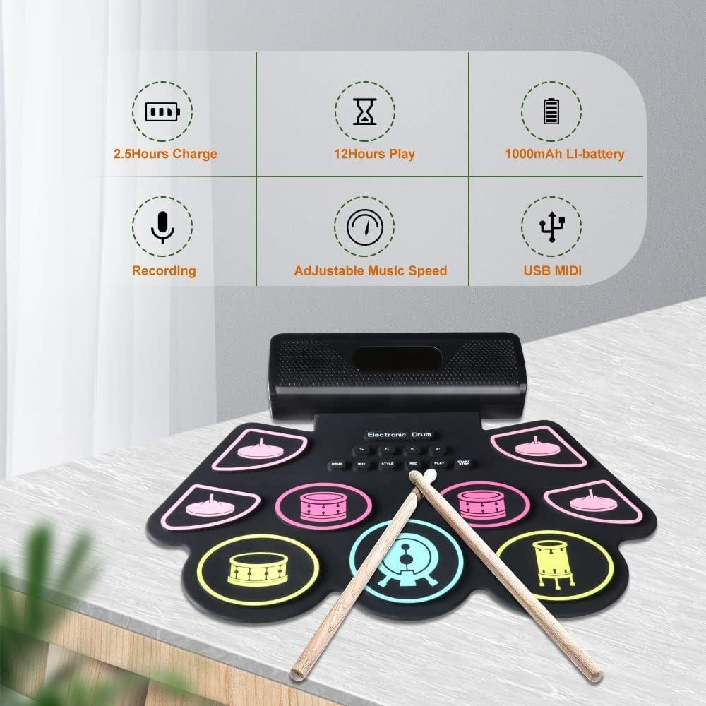 Coolmusic Batería Electrónica Portátil