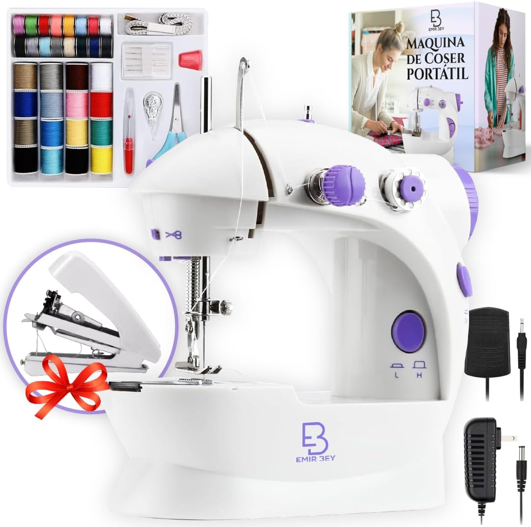 Máquina de coser portátil con 48