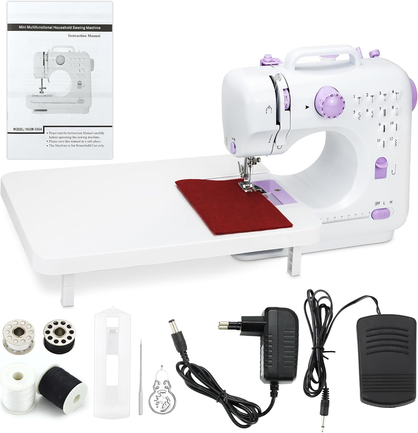 Máquina de coser manual eléctrica para