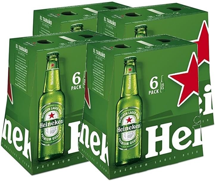 Cerveza Heineken - 4 paquetes de 6