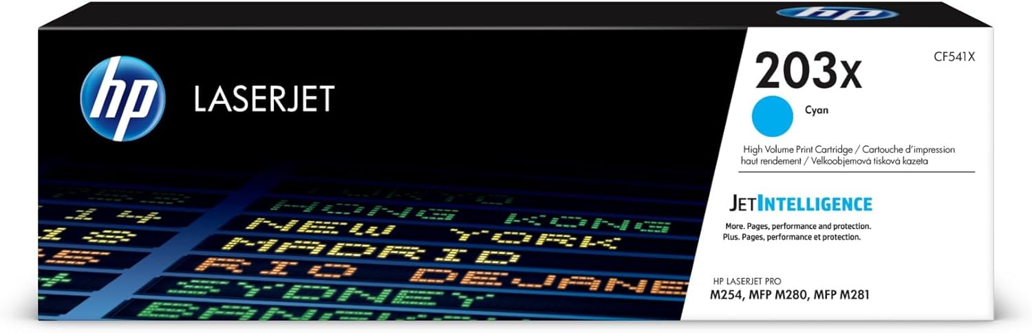 HP 203X CF541X Cian Alta Capacidad