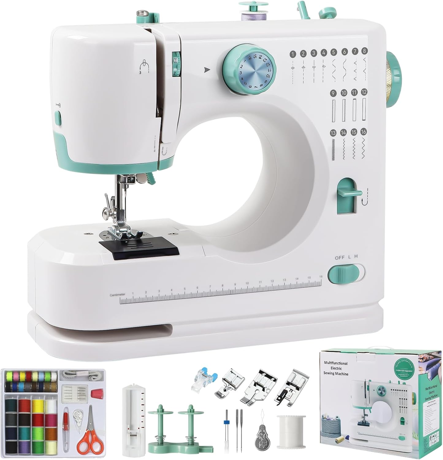 Máquina de coser portátil, 16