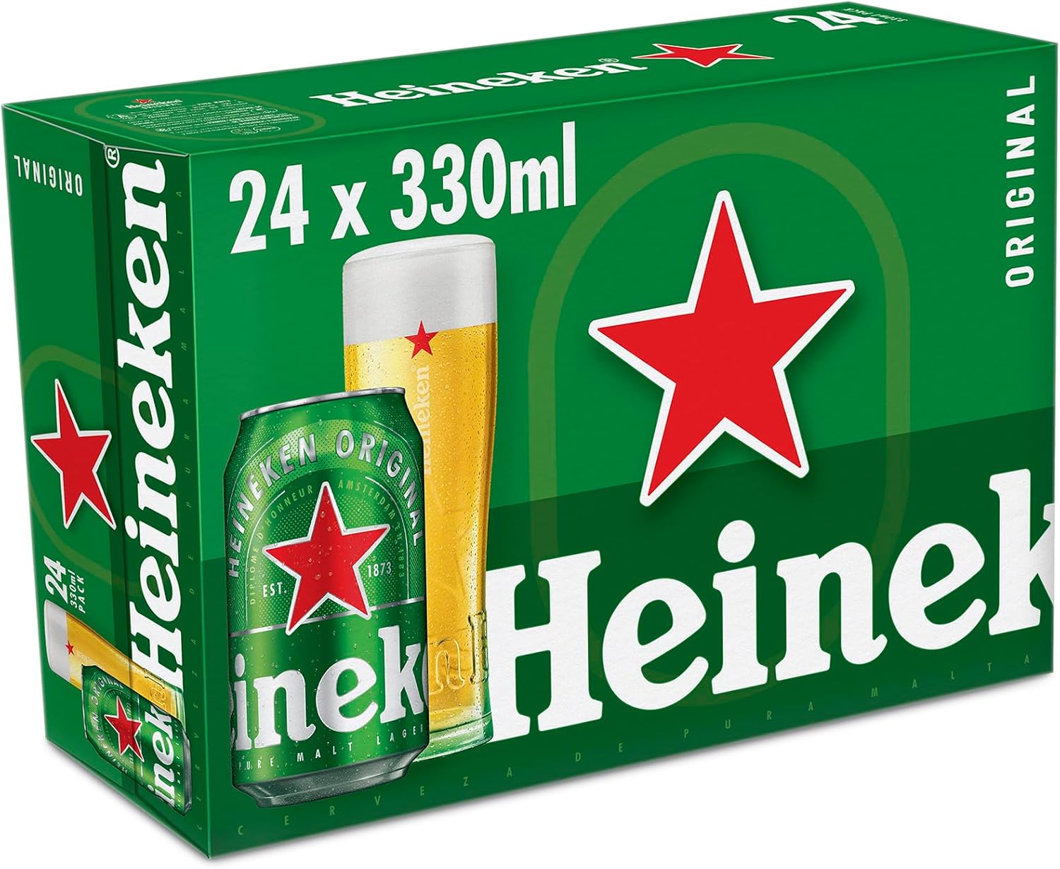 Cerveza Heineken Lager, 24 x 330 ml