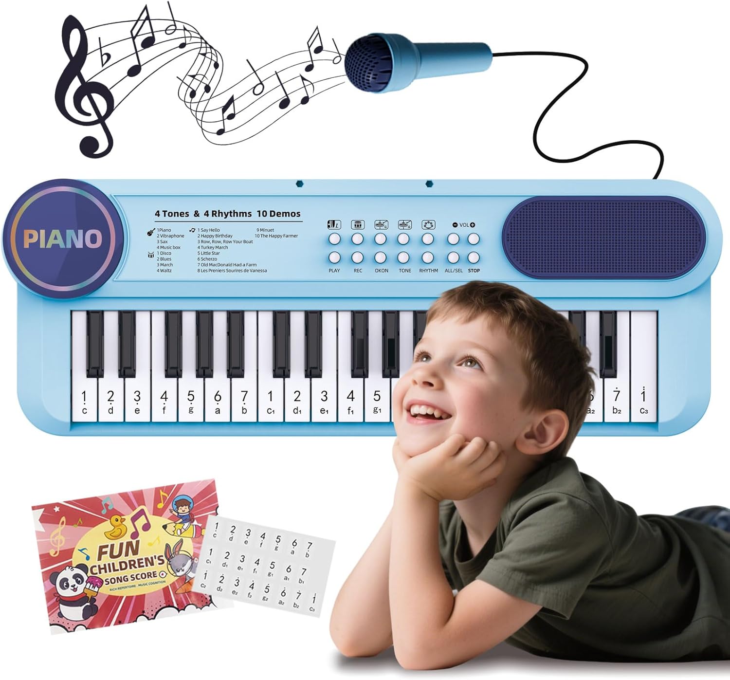 Teclado de piano electrónico para 2