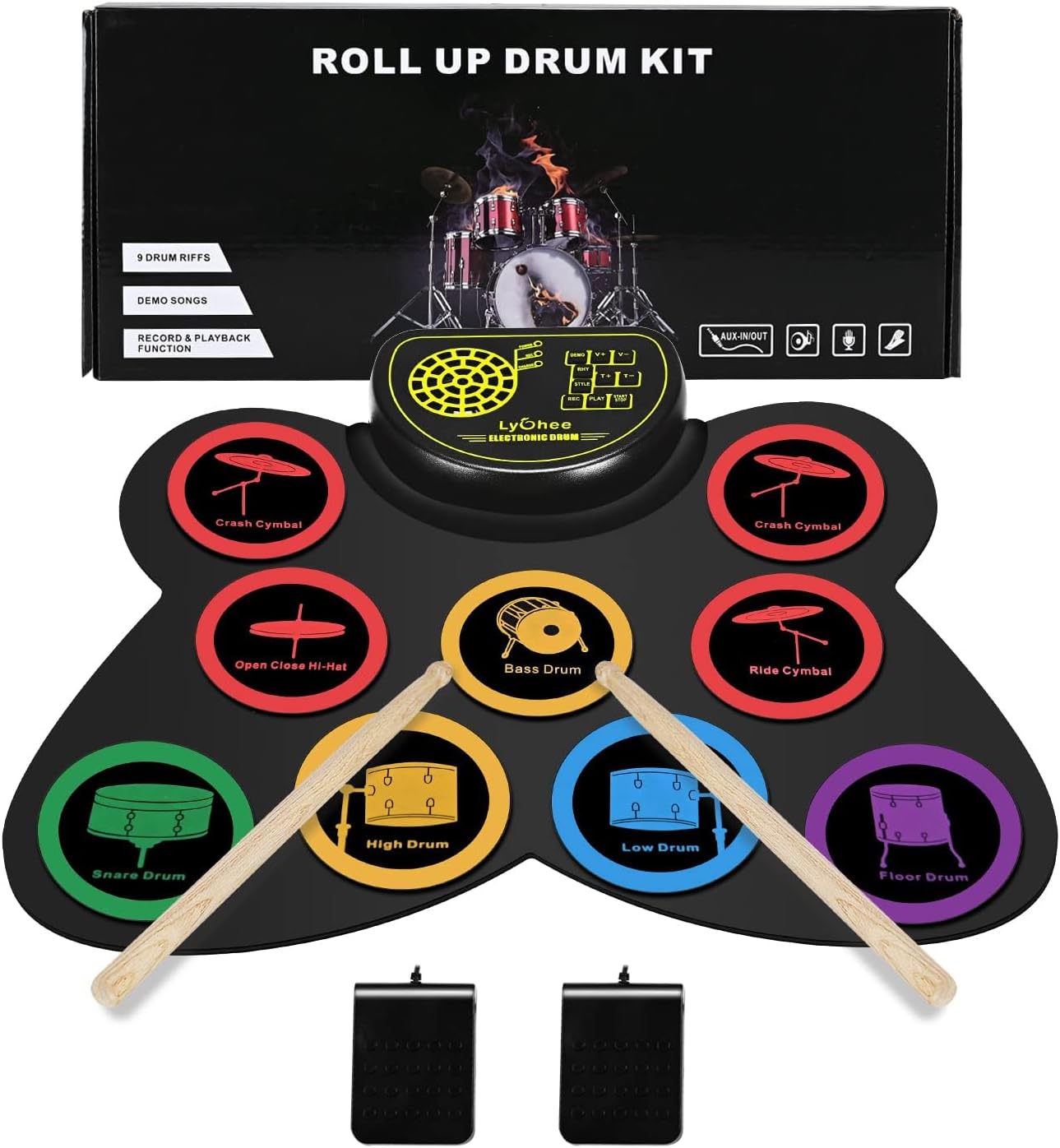 Batería electrónica plegable Lychee,