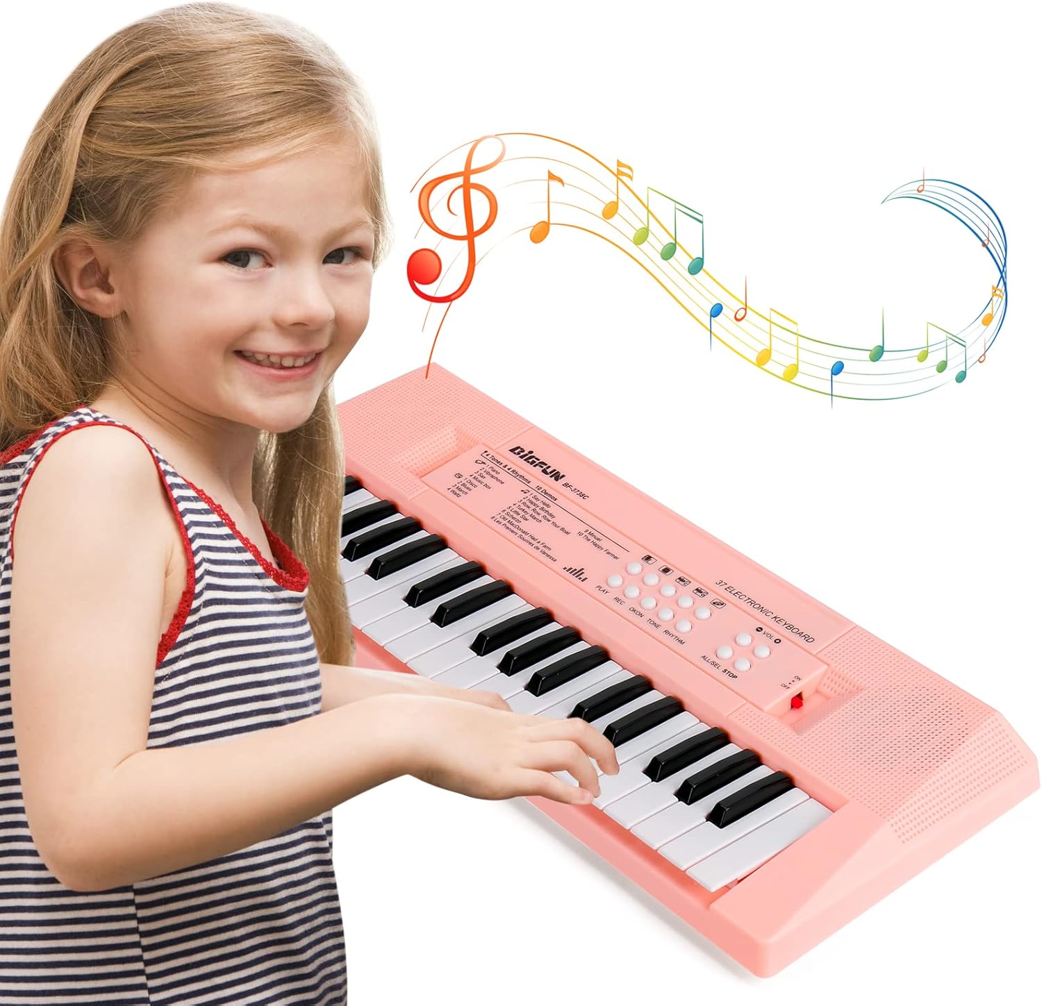 Teclado de piano para niños, 37 teclas