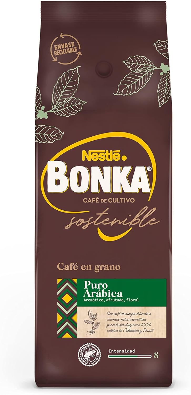 Café Puro En Grano Bonka Arábica 500g
