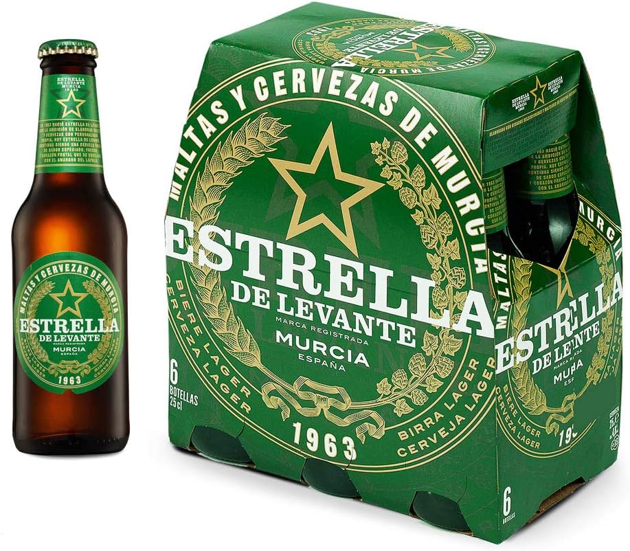 Cerveza Levante Estrella, 6 x 25cl