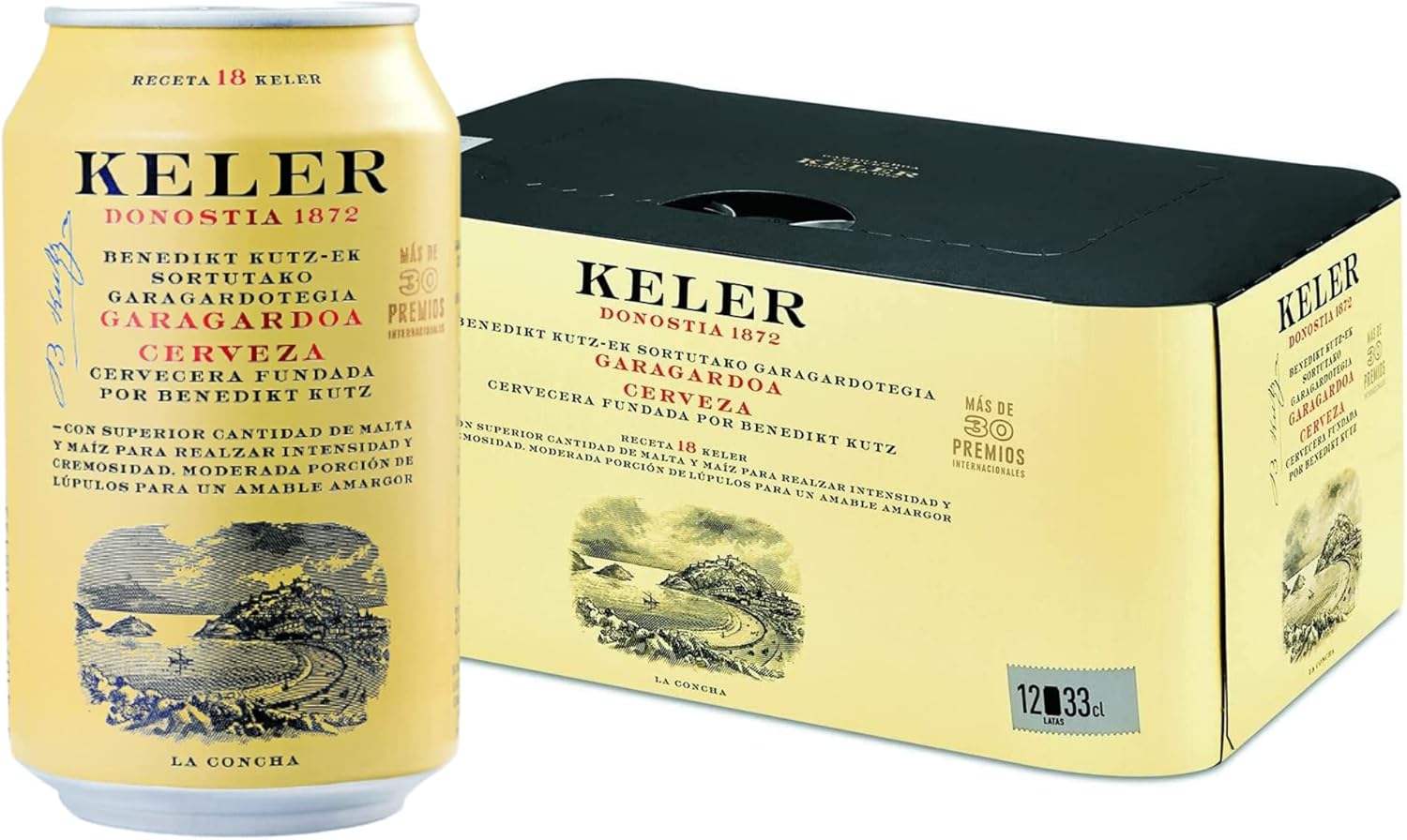 Cerveza Keler – Pack de 12 Latas x 33
