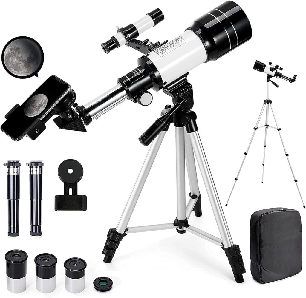 Telescopio astronómico para niños y
