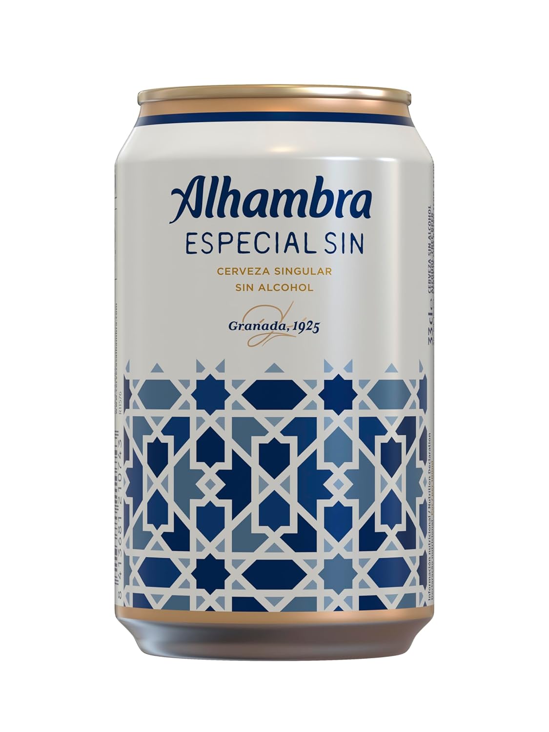 Alhambra Especial SIN, lata 33 cl,