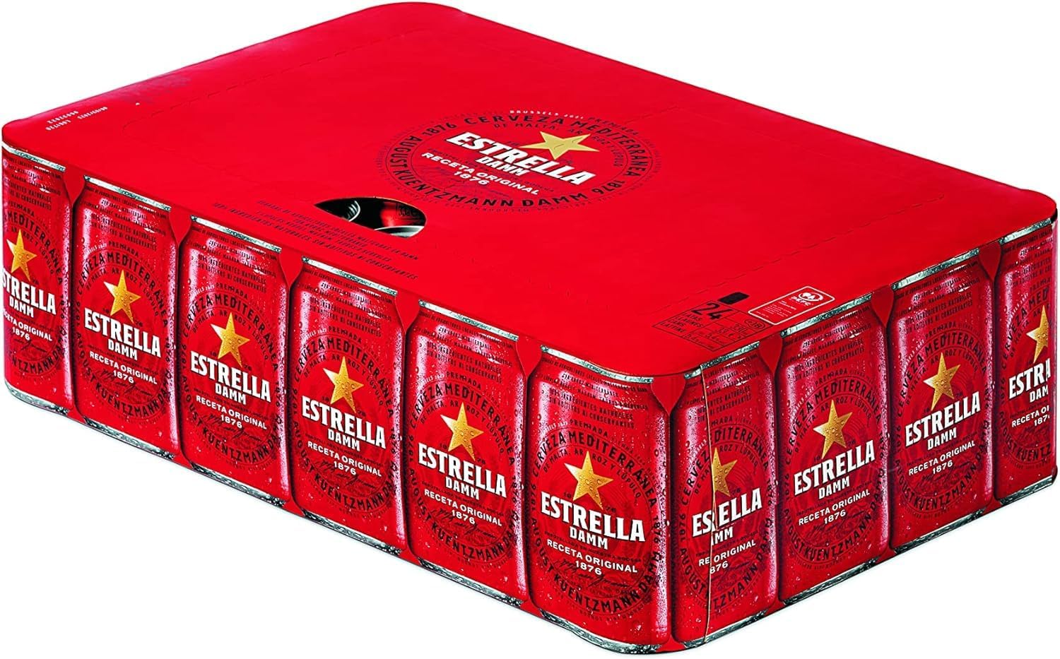 Cerveza Estrella Damm - Caja de 24 Latas