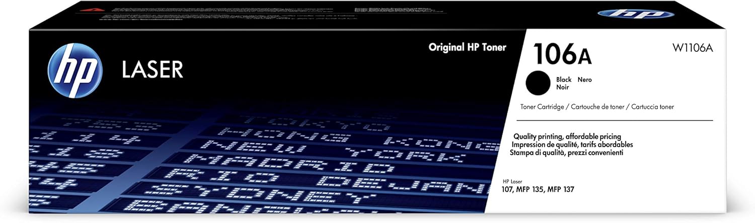 Tóner Original HP 106A W1106A Negro
