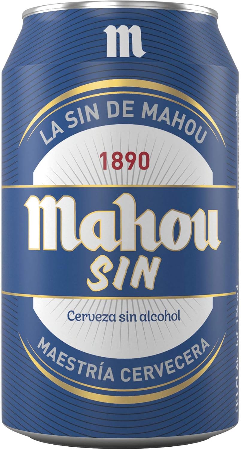 MAHOU cerveza sin alcohol lata 33 cl