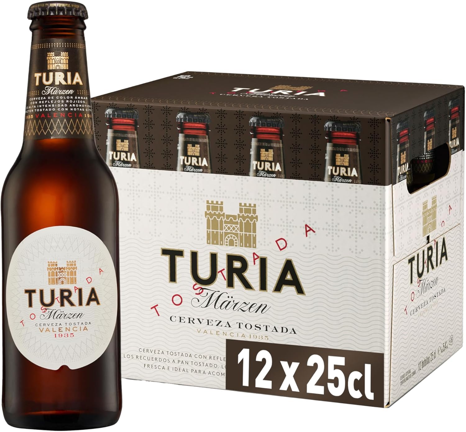 Cerveza Tostada Turia Marzen - Caja de 12