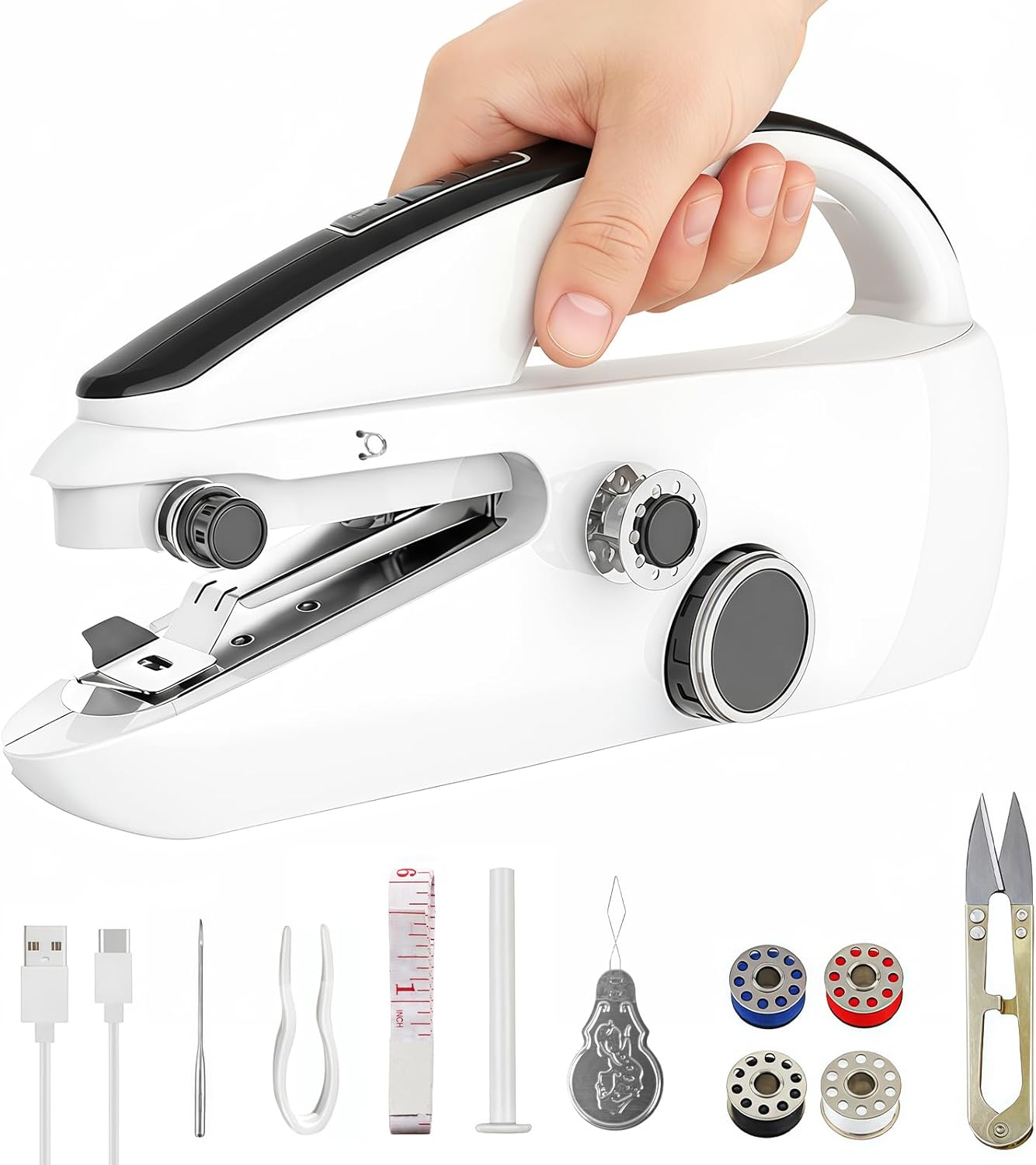 Máquina de coser eléctrica portátil,