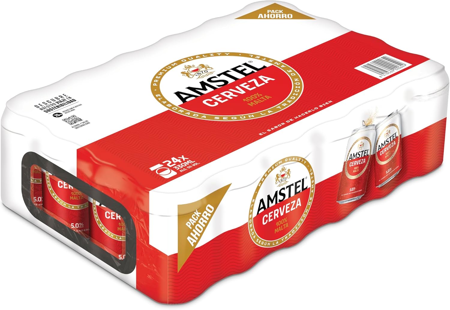 Amstel Beer Lager Pack Lata, 24 x