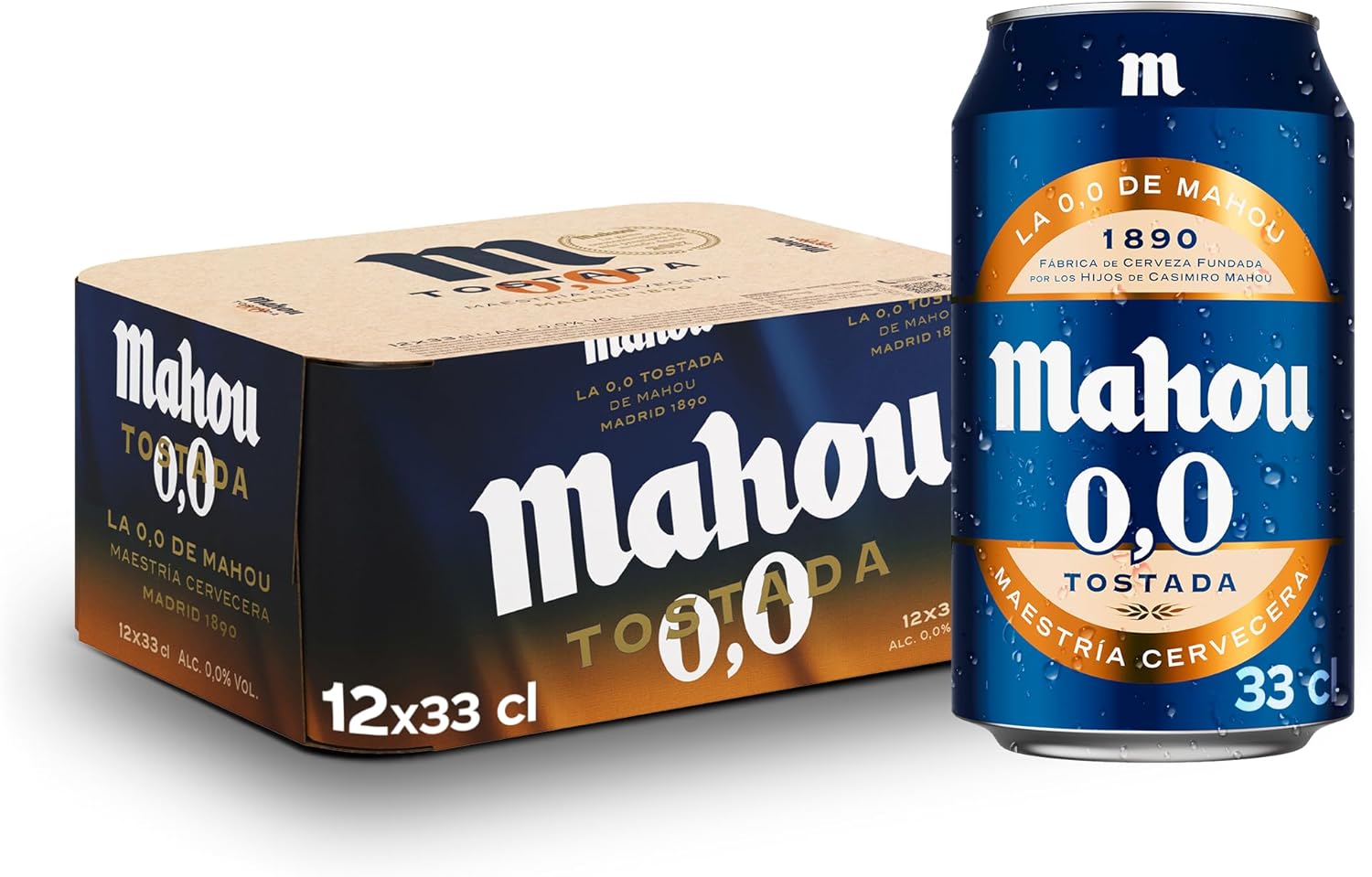 Tostada Mahou 0.0, Paquete de 12 Latas x
