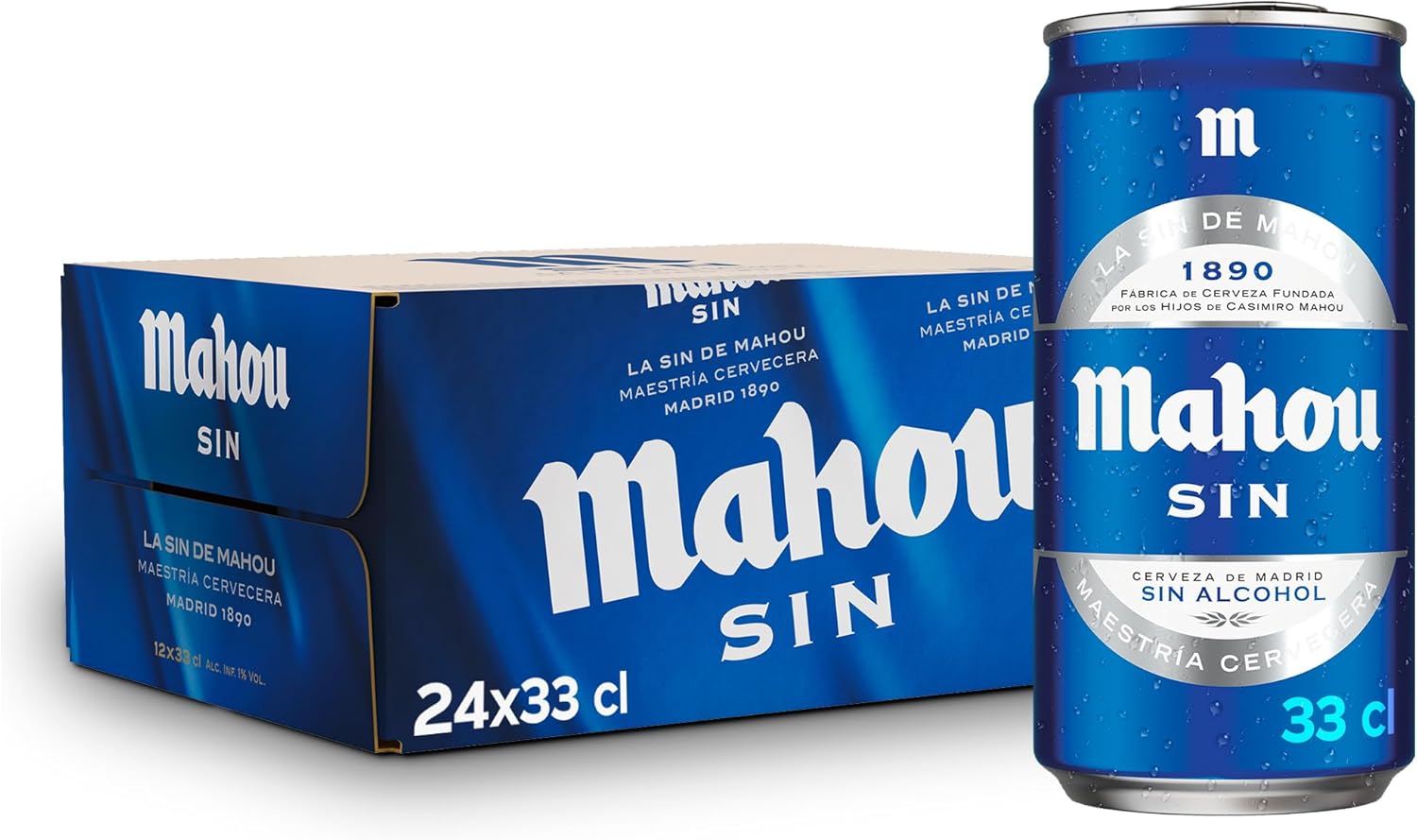 Mahou Sin, Pack 24 Latas x 33cl,
