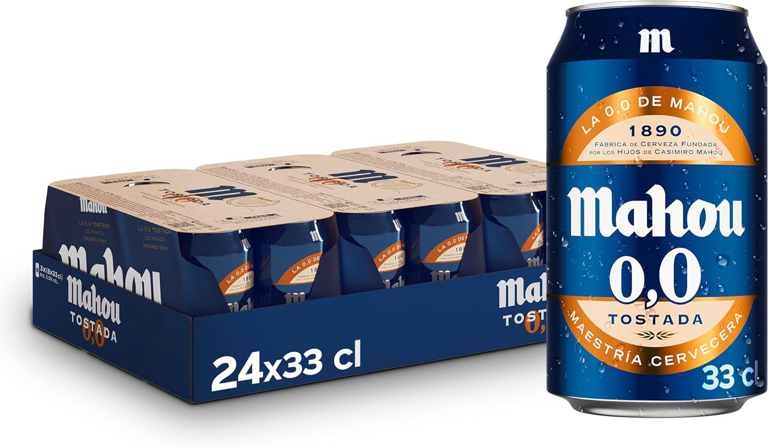Tostada Mahou 0.0, Pack de 24 Latas x