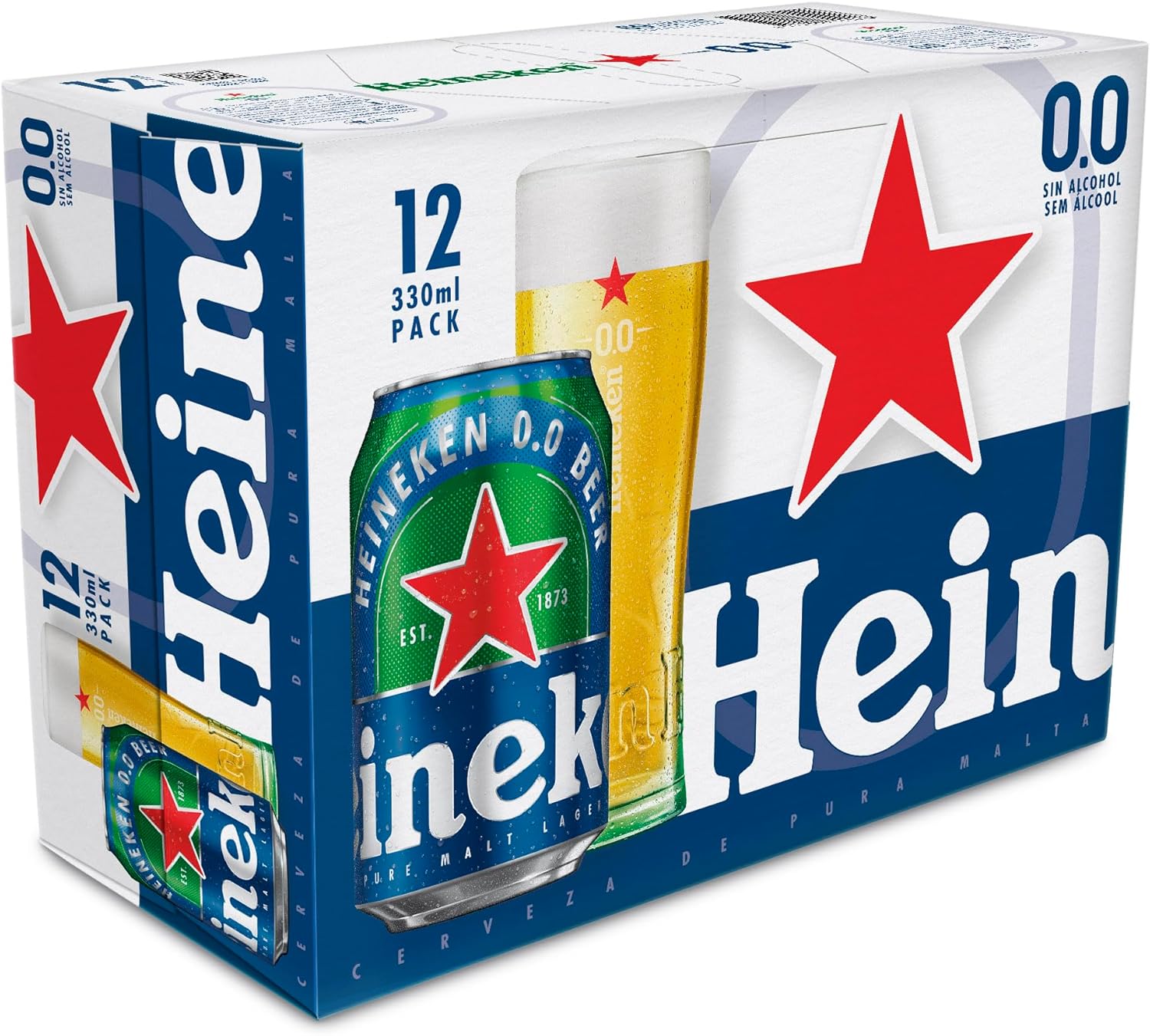 Cerveza Heineken Lager, 0,0% de alcohol,