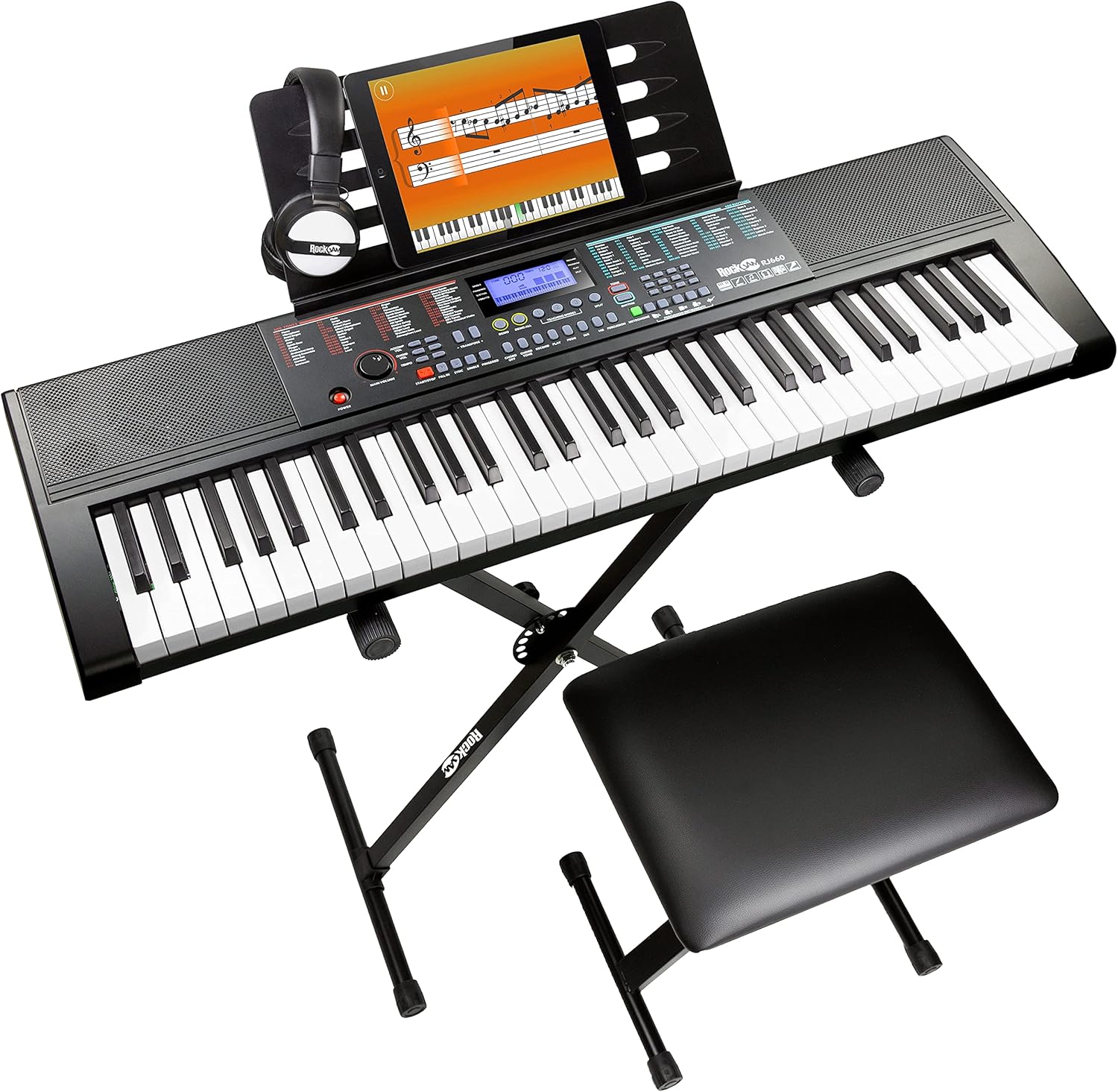 Kit de piano y teclado Rockjam 61 con